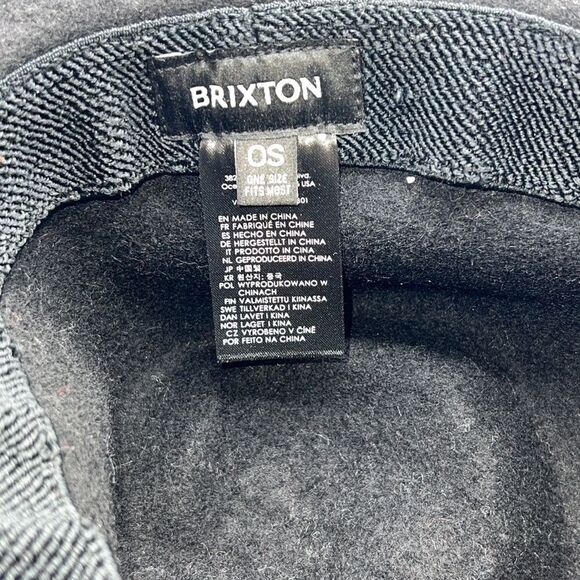 BRIXTON Valley Wool Black Fedora Hat-OS - Picture 6 of 7